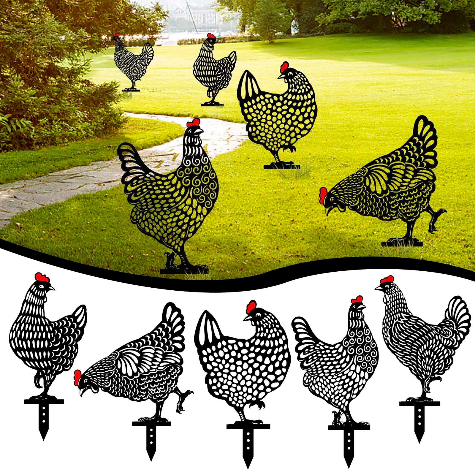 Smart Garden In Home - Fairy Garden Standing Chicken Rooster Statue
