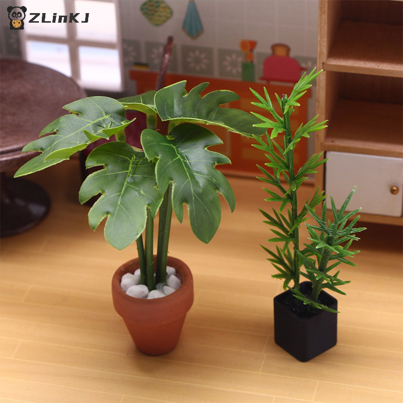 Smart Garden In Home - ▶1Pcs 1:12 Dollhouse Simulation Green Plant