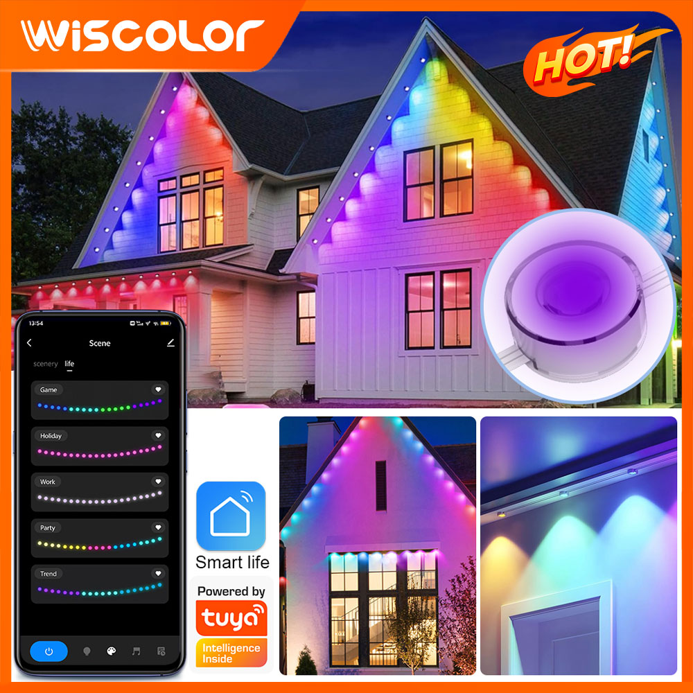 Smart Garden Led Lights - Smart WIFI RGB Eaves Lighting Outdoor