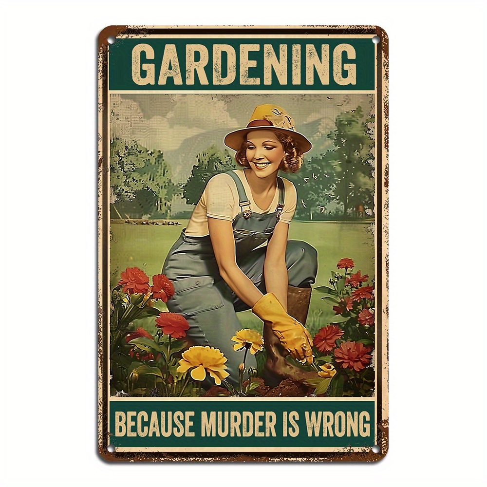 Smart Garden In Home - Vintage Gardening Tin Sign - 