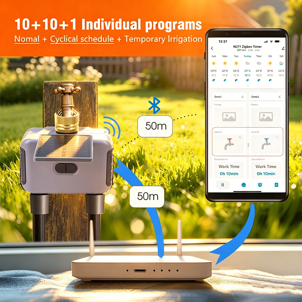 Tuay Smart Solar 2-Zone Wateri - Smart Garden Nursery ulasan dan harga