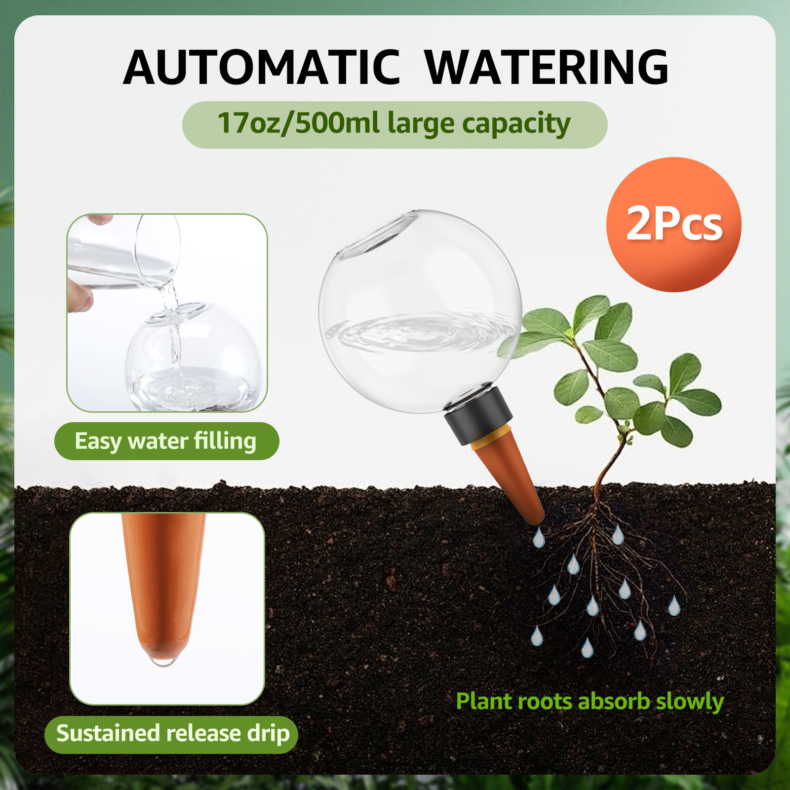 2/4Pcs 500ML Automatic Drip Ir - Smart Garden Technology ulasan dan harga