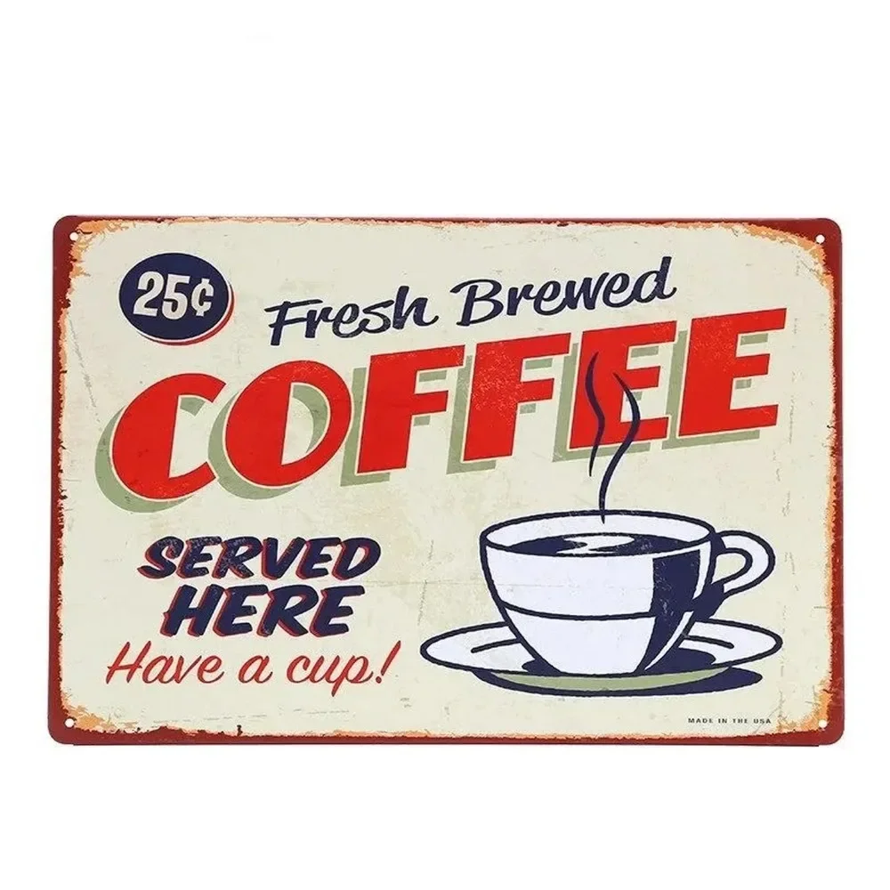 Plaque Metal Signs Drink Coffe - Smart Garden In Home ulasan dan harga