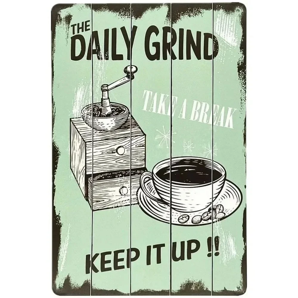 Plaque Metal Signs Drink Coffe - Smart Garden In Home ulasan dan harga
