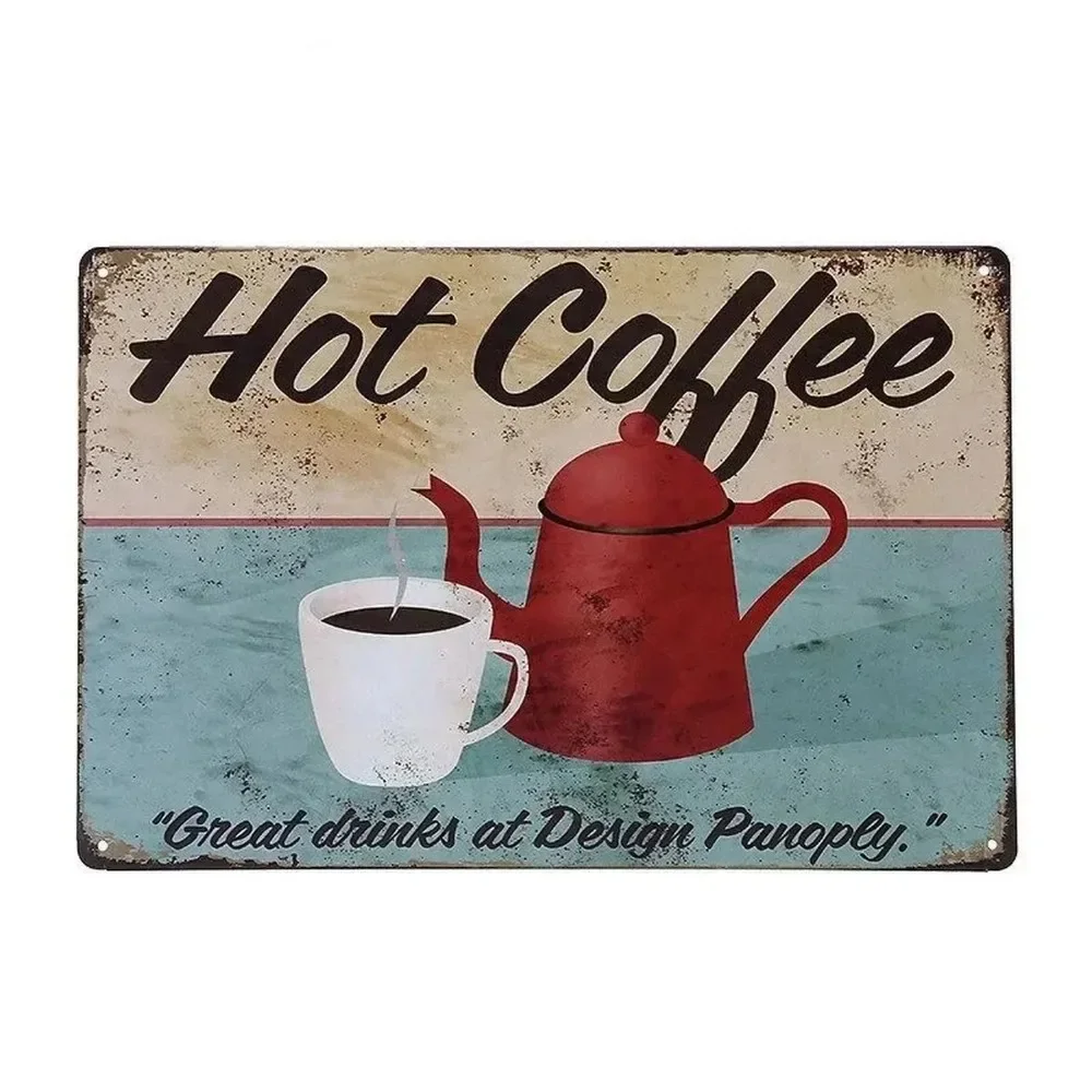 Plaque Metal Signs Drink Coffe - Smart Garden In Home ulasan dan harga