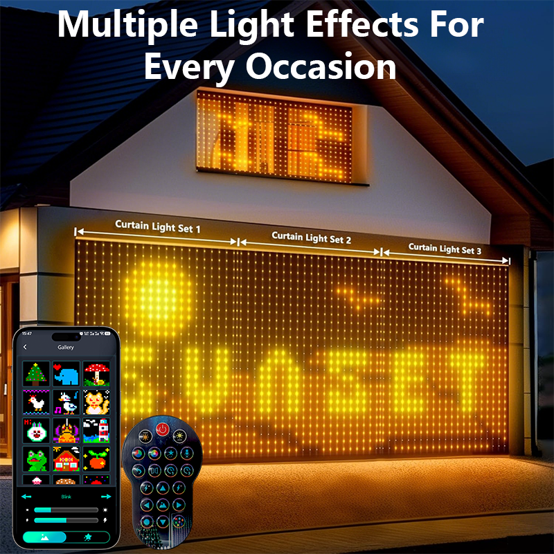 1/2PCS Smart RGB Curtain Light - Smart Garden Led Lights ulasan dan harga
