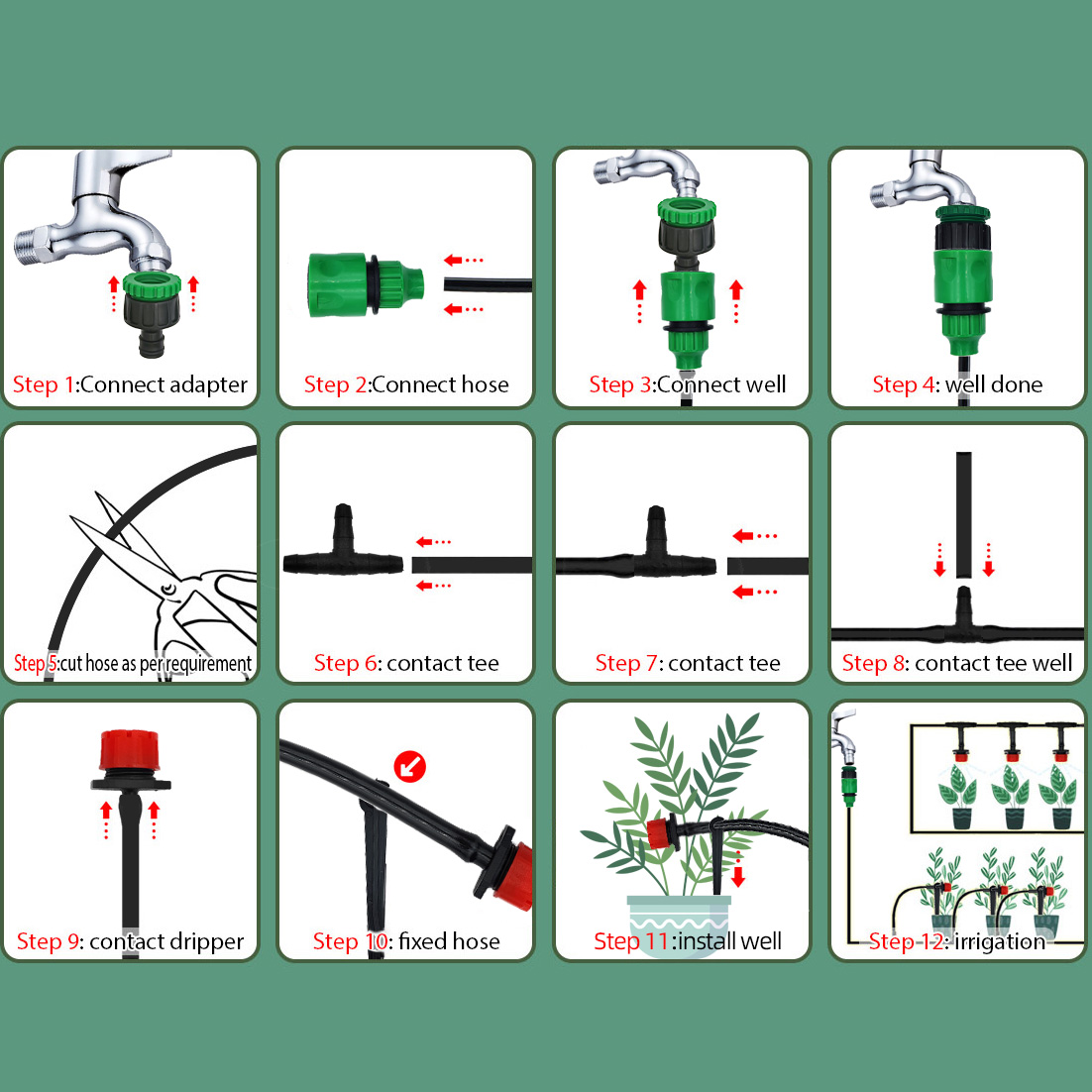 Greenhouse 15M-30M DIY Drip Ir - Smart Garden Technology ulasan dan harga