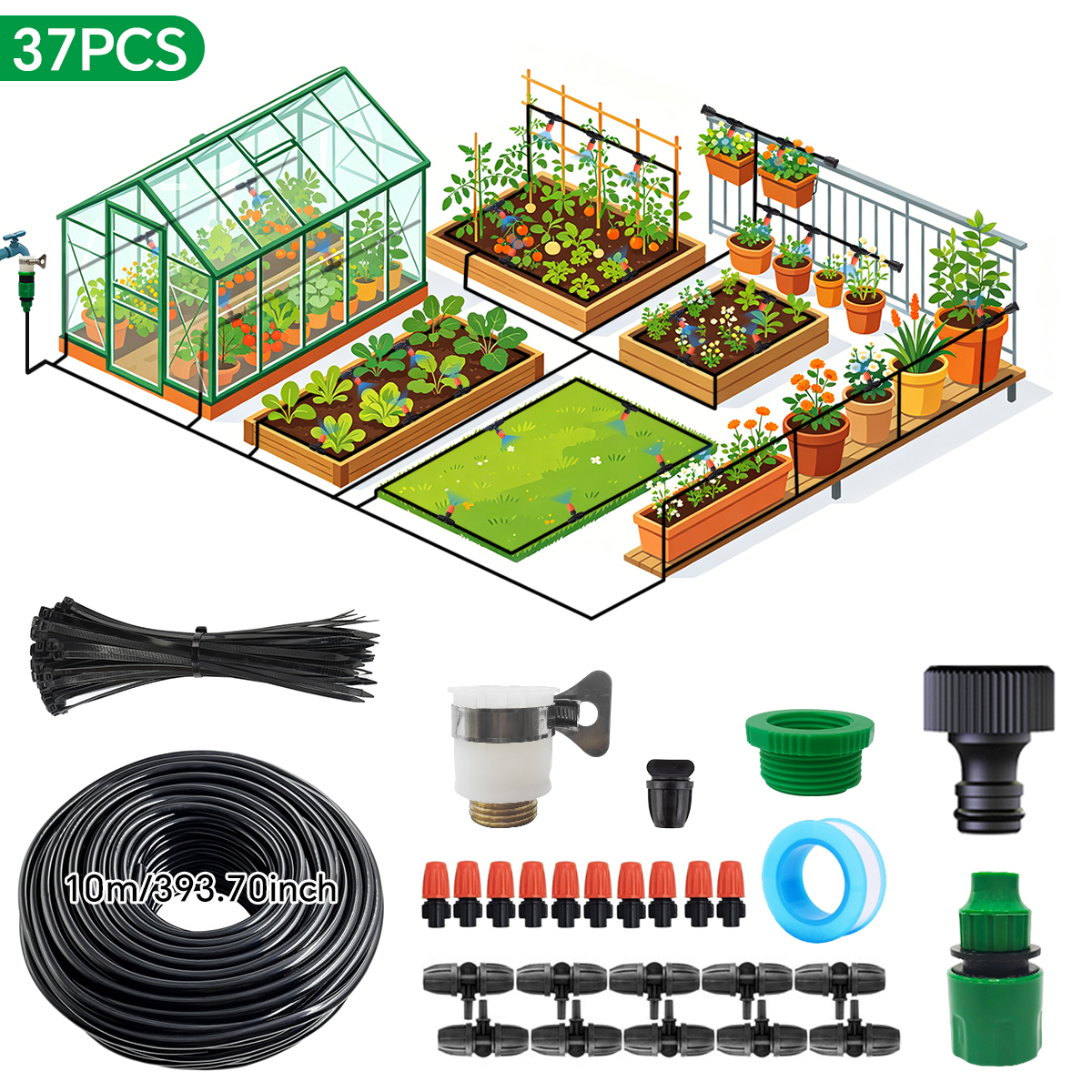 30-5M Garden Irrigation System - Smart Garden Greenhouse ulasan dan harga