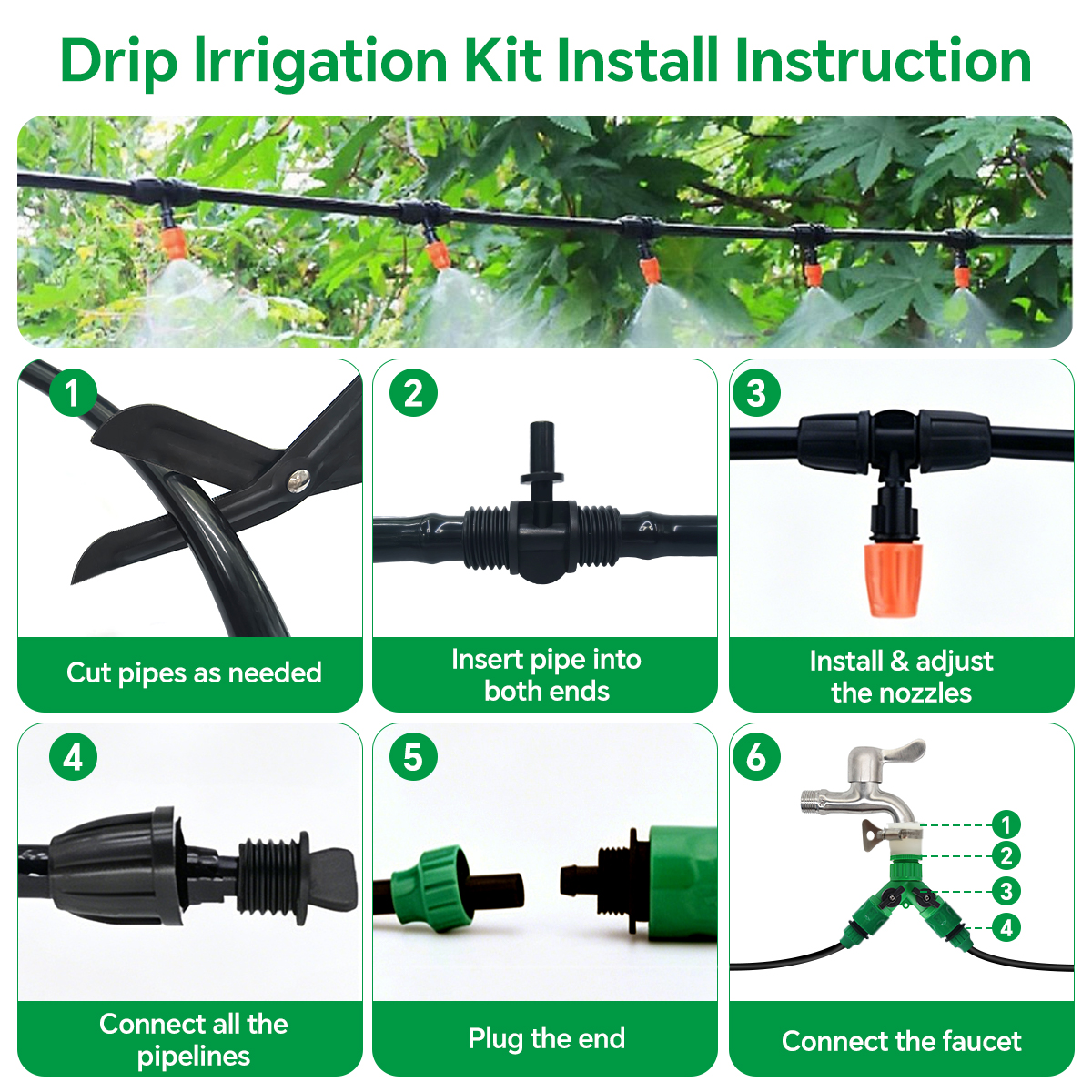 30-5M Garden Irrigation System - Smart Garden Greenhouse ulasan dan harga