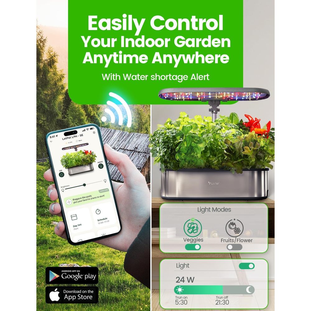 12-Pod Hydroponic Herb Garden  - Smart Garden Led Lights ulasan dan harga
