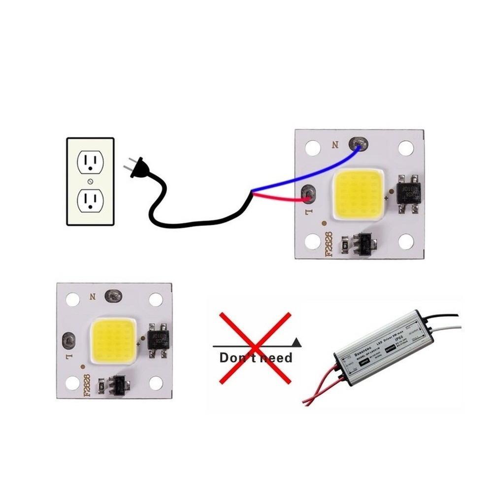 10W COB module 220V LED Chip D - Smart Garden Led Lights ulasan dan harga