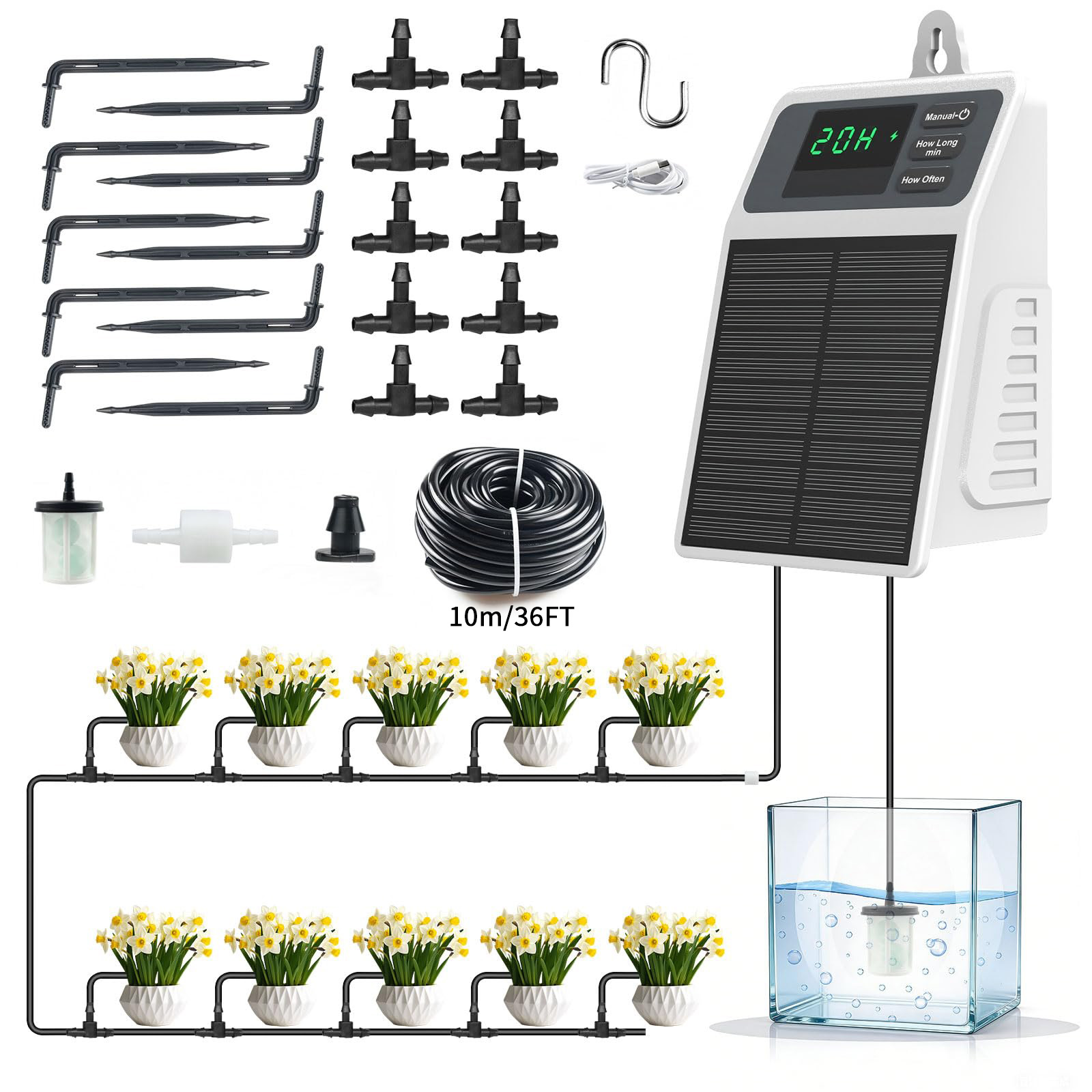 Upgraded Solar Drip Irrigation - Smart Garden Technology ulasan dan harga