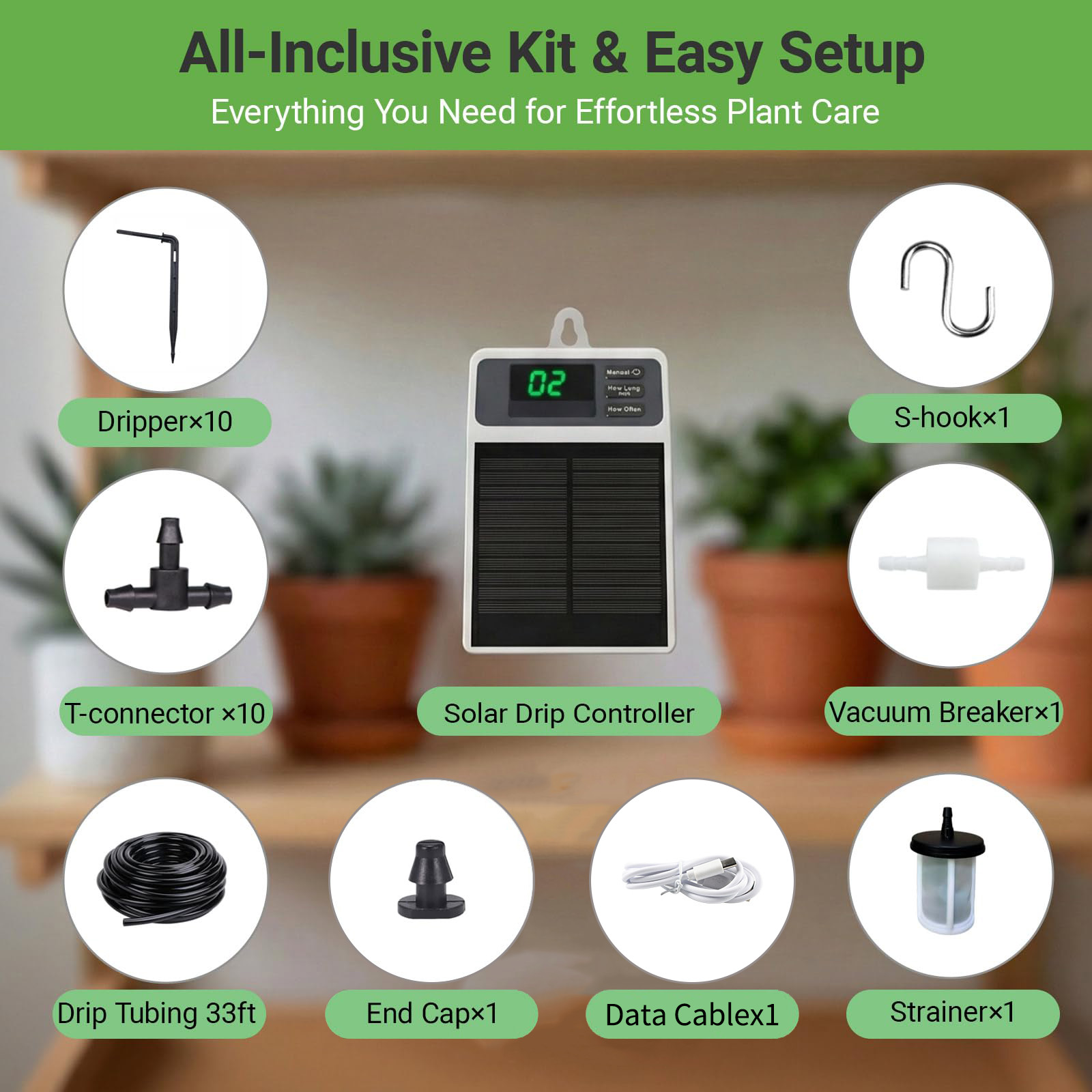 Upgraded Solar Drip Irrigation - Smart Garden Technology ulasan dan harga