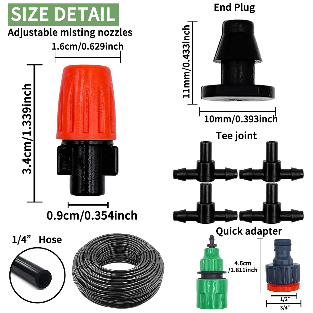 Fog Nozzles Irrigation Kit 5M- - Smart Garden Technology ulasan dan harga
