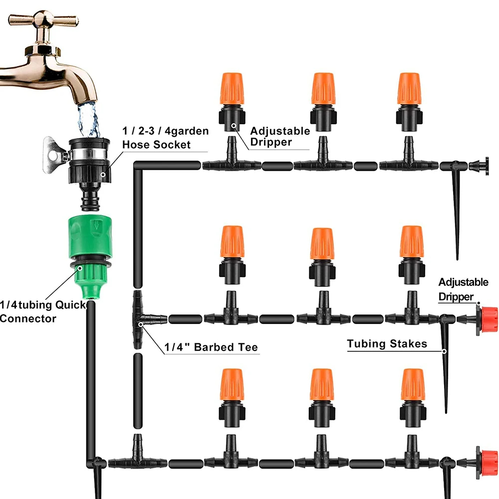 50M Micro Drip Irrigation Syst - Smart Garden Technology ulasan dan harga