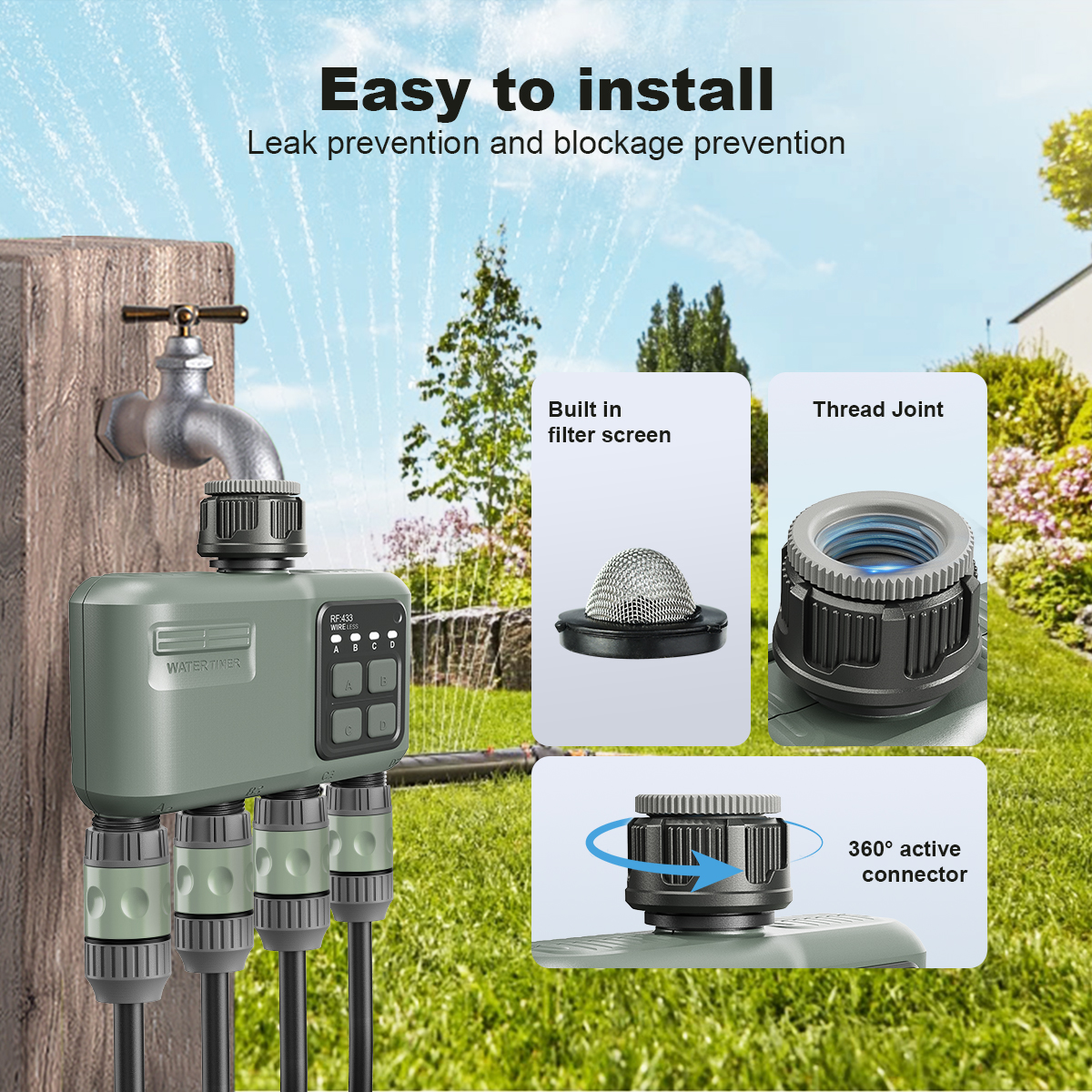 4 Outlet Programmable Water Ti - Smart Garden Technology ulasan dan harga