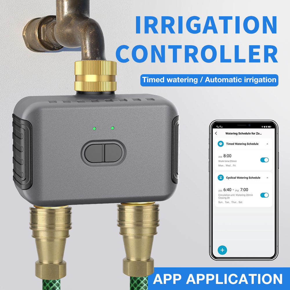 Tuya 2 Zone Watering Timer Gar - Smart Garden In Home ulasan dan harga