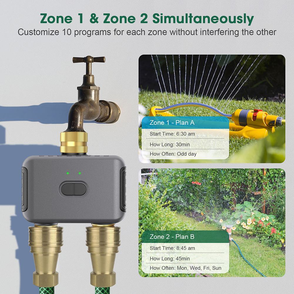 Tuya 2 Zone Watering Timer Gar - Smart Garden In Home ulasan dan harga