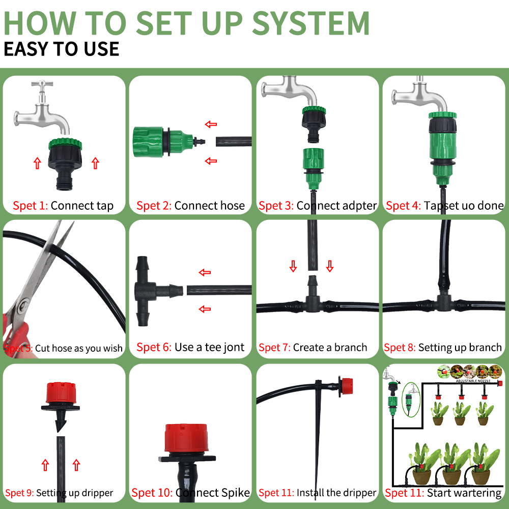 Micro Drip Irrigation System P - Smart Garden Technology ulasan dan harga